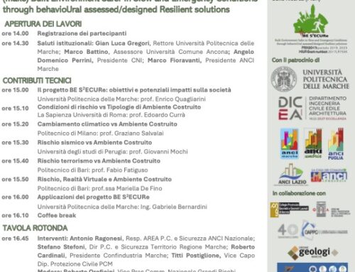 Convegno: “BE S2ECURe – (make) Built Environment Safer in Slow and Emergency Conditions through behavioUral assessed/designed Resilient solutions”.